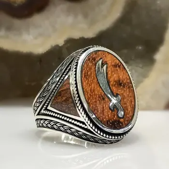 

Snake Tree Zulfiqar Kýlýnç Processing Inlay Silver Men 'S Ring
