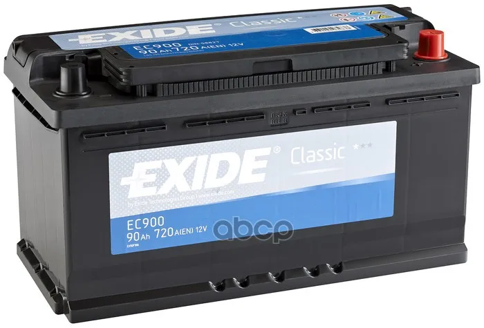 Аккумулятор Classic 12v 90ah 720a 353х175х190 Полярность Etn0 Клемы En Крепление B13 EXIDE арт. EC900