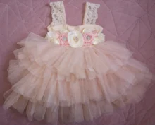 Evening-Dress Costume Sling Lace Girl Formal Princess Kids Gorgeous Retail Sashes Rhinestone