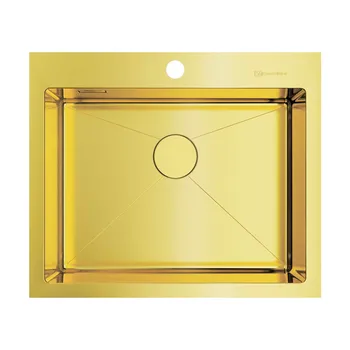 

Kitchen sink omoikiri akisame 59-LG stainless steel/light gold