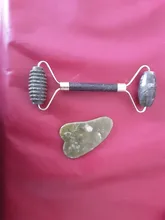 Facial-Massage-Roller Guasha-Board Face-Lift Jade-Stone Relaxation Body-Skin Double-Heads