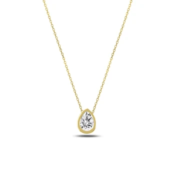 

KUTAYDAN Drop Zircon Pendant 925 Sterling Silver