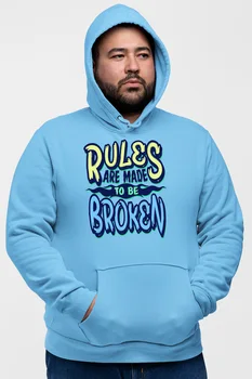 

Angemiel Wear Rules Are Made To Be Broken Blue Men 'S Hooded Sweatshirt