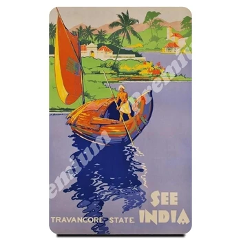 

India souvenir magnet vintage poster