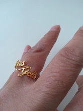 Anillo de nombre doble personalizado, anillo de nombre personalizado para bebé, parejas, nombres en anillo, regalo de Navidad, familia, madre