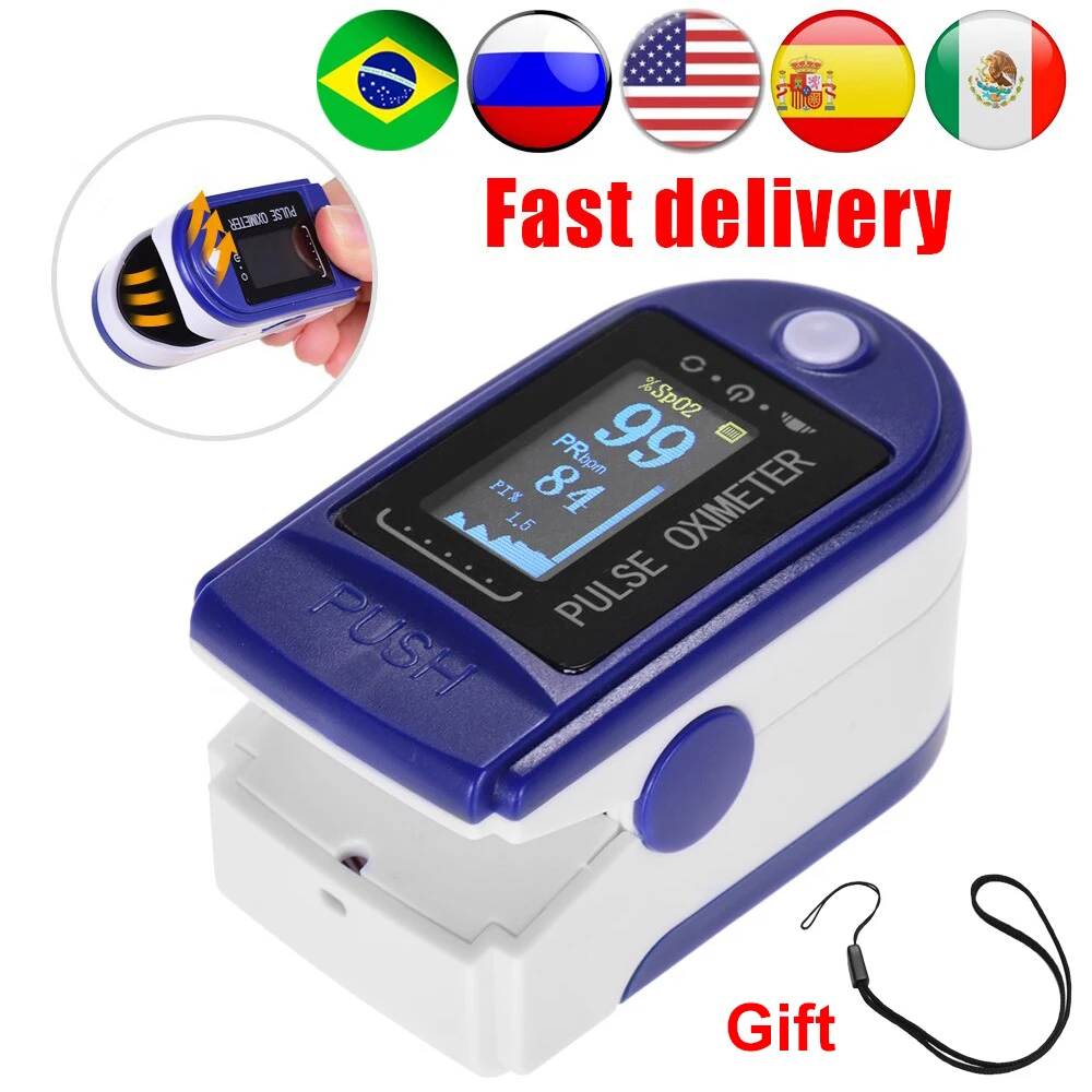 Ship in 24hours Oximeter Finger Clip Oximeter Finger Pulse Monitor Oxygen Saturation Monitor Heart Rate Meter Without Battery
