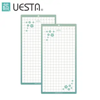 

2 Pieces Pcs UESTA Standard Grip Adhesive 24 by 12 Inch Cutting Mat Vinyl Cutter Plotter Craft Sticky (Standard Stickiness)