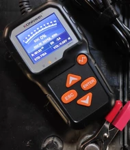 KONNWEI-probador de batería de motocicleta KW650, Analizador de sistema de batería de 12V y 6V, 2000CCA, herramientas de prueba de arranque de carga para el coche