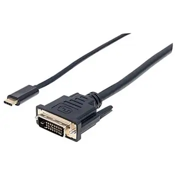 

IADAP USBC-DVI-DVI adapter cable USB-C to 2m Black
