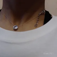 Gargantilla Simple para mujer, cadena Invisible, hilo de pescar transparente, gargantilla de diamantes de imitación de cristal, colgante en línea para el cuello