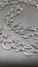 Cadenas de eslabones de latón hechas a mano, anillos redondos cerrados de 1 metro, 12MM + 8MM, accesorios Diy, venta al por mayor, 21498