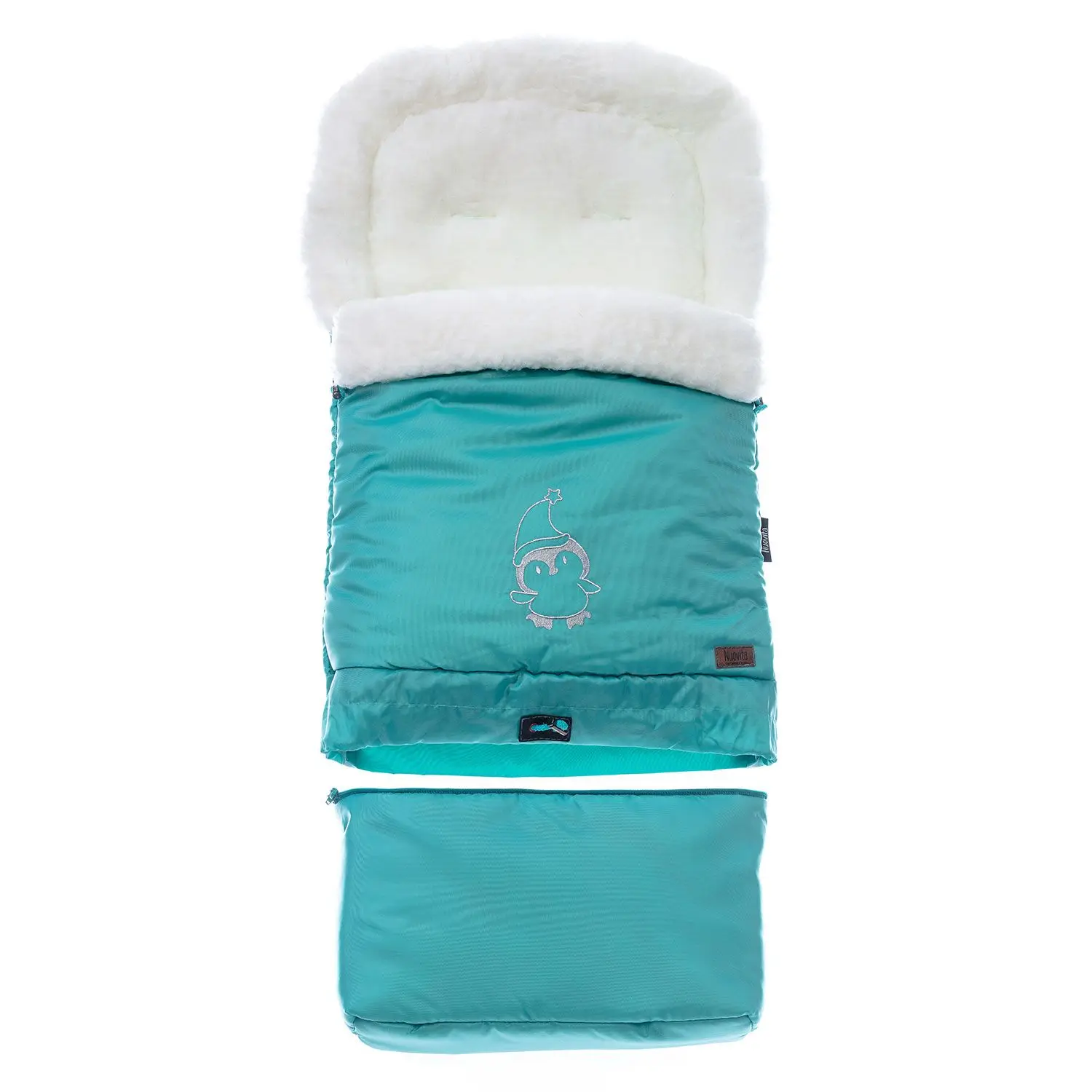 Конверт зимний меховой Nuovita Alaska Bianco(Turchese/Бирюзовый