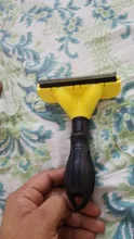 Peine de acero inoxidable para perros y mascotas, cepillo para quitar el pelo, herramienta de aseo para gatos, mango suave, accesorios para productos para mascotas #2
