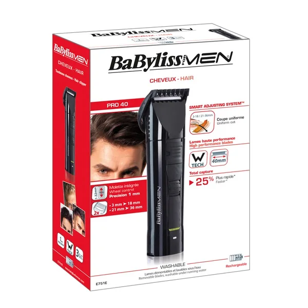Машинки для стрижки волос Pro40 E751e Babyliss Black