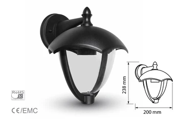 

Wall Lamp lantern Garden attack E27 Garden Wall Lamp IP44 Facing Down black color SKU-7047