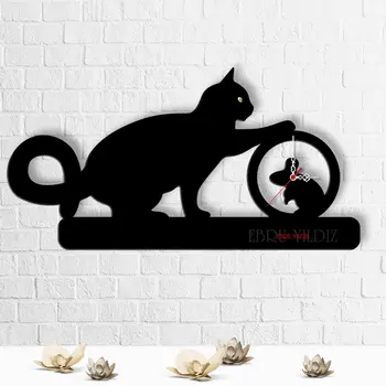 

Personalized Cat Design Wooden Wall Clock-4