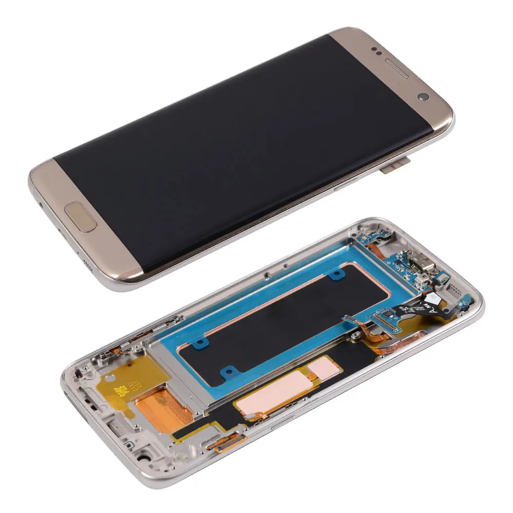 Ori SUPER AMOLED для samsung Galaxy S7 Edge G935F A V oled-дисплей ЖК-сенсорный экран с заменой рамки Переднее стекло Ремонт