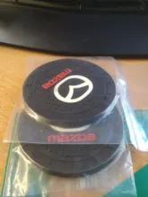 Posavasos de silicona con insignia para coche Mazdas, accesorios para coche, 2 uds., 5 6 323 626 RX8 7 MX3 MX5 Atenza Axela