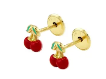

Earrings nina baby sleeper cherries small glazed