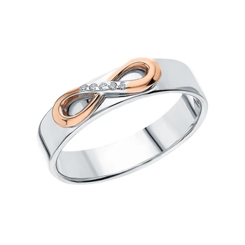 

Silver ring with diamonds sunlight sample 925