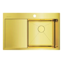 Мойка для кухни Omoikiri Akisame 78-LG-R нерж.сталь(светлое золото)(PVD-покрытие, устойчива к царапинам, встраиваемая