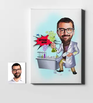 

Personalized Mr Chemical Engineer Cartoon Canvas Table (50x70 cm.) 1
