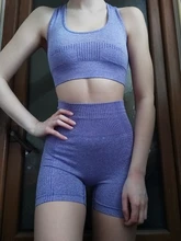 Ropa de gimnasio sin costuras parra Fitness, Leggings de cintura alta, trajes deportivos, ropa deportiva