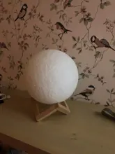 Night-Light Moon-Lamp Touch-Switch Bedroom-Decoration LED Birthday-Gift 3d-Print Rechargeable