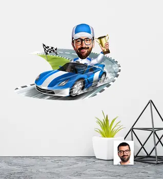 

Personalized Mr Rallici Caricature Of Wall Sticker (50x70cm)