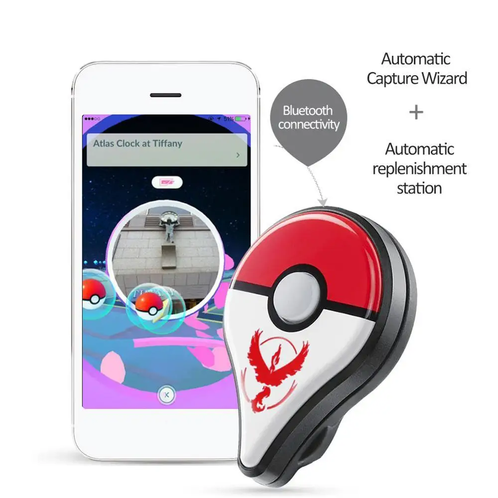 Baratos Pulsera Bluetooth con captura automática para Pokemon Go Plus accesorios de juego reloj de pulsera para Nintend Pokemon GO Plus con carga USB