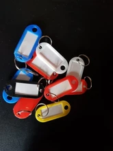 LLavero de identificación personalizado de plástico, etiquetas para equipaje, 10 Uds.