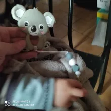 Joepada collar dentición bebé precioso Koala búho caballo del bebé mordedor Molar juguete para regalo mapache perlas de silicona de grado de alimentos