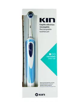 

Kin daily rechargeable electric brush removes dental plate and cleans between teeth with clean total head