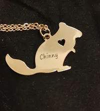 Etiqueta de gato con identificación de perro personalizada, joyería de ardilla, abalorio, collar de Chinchilla, joyería para mascotas YP6351, 2020, envío directo