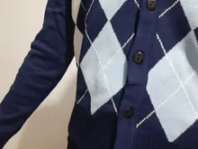 Suéter Vintage de manga larga con cuello en V para mujer, cárdigan corto de punto para otoño e invierno, estilo inglés, 2020