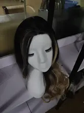 HENRY-Suarez largo ondulado marrón Rubio Ombre peluca Natural Sintético pelucas para mujeres medio fiesta Cosplay Peluca de pelo resistente al calor