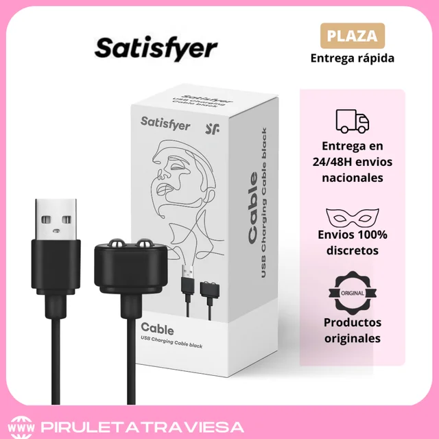 SATISFYER CABLE USB CARGADOR - NEGRO - Tu catálogo profesional