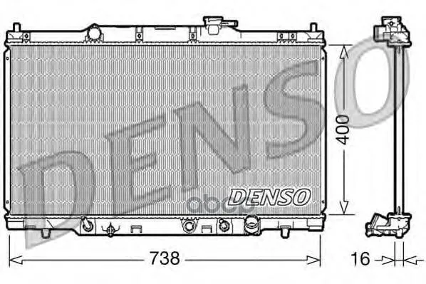 Радиатор, Охлаждение Двигател Honda Cr-V Ii(01-06) Element(02-11) Denso арт. DRM40012