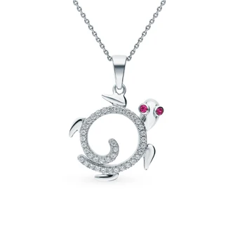 

Silver Pendant with corundum and cubic zirconia sunlight sample 925