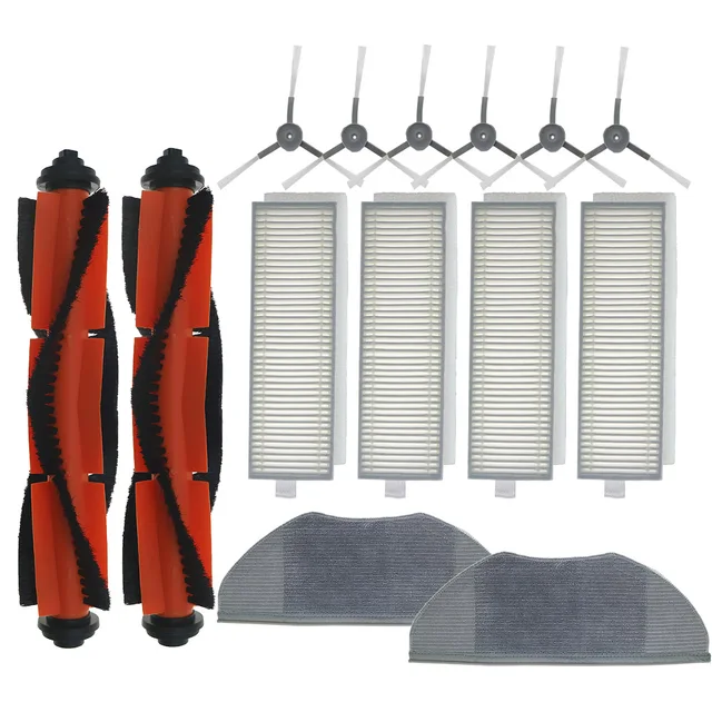 Roller Side Brush Hepa Filter Mop Cloth Bumper Stripe for Xiaomi Mi G1 Robot Vacuum-Mop Essential G1 Cleanner MJSTG1 / SKV4136GL Set 4