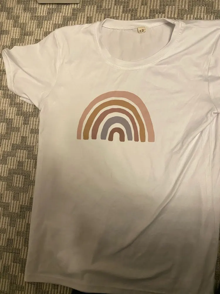 Rainbow T-shirt Desert Colors Kids Bys Girls Tops Tee Shirts Faith ...