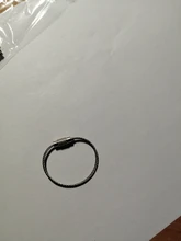 10 uds/1,5/2mm llavero EDC Etiqueta de cuerda de alambre de acero inoxidable lazo de Cable tornillo dispositivo de bloqueo clave llavero círculo campamento utensilio para colgar
