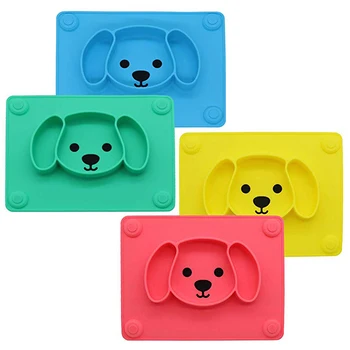 

Baby Silicone Dining Plate Toddle Tableware Food Storage Fruit Dishes Children Feeding Dinner Plates Bowls Anti-fall Tray BB5160