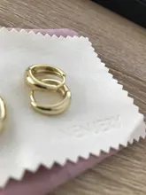 ANENJERY-pendientes de arco circular de Plata de Ley 925, joyería Retro Simple, regalo de San Valentín para pareja, S-E1373 al por mayor