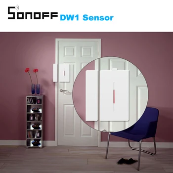 

SONOFF DW1 Wireless Sensor 433Mhz Smart Door/Window Alarm Sensor Smart Home Automation AntiTheft Alarm Compatible With RF Bridge