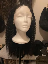 RESHINE-Peluca de pelo rizado de Mongolia, cabello humano con encaje frontal 13x4, 180%, 13x6, cierre de encaje rizado, prearrancado