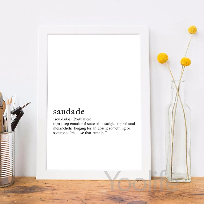 Saudade - Portuguese Word Definition | Poster