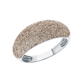 

Silver ring with glitter sunlight sample 925