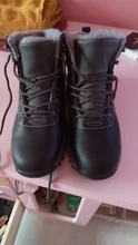 Botas de nieve cálidas de felpa para hombre, Botines de cuero impermeables, zapatos hechos a mano, gran oferta, para invierno