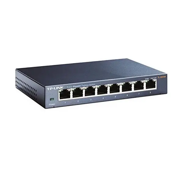 Настольный коммутатор TP-LINK TL-SG108 8P Gigabit Auto MDIX Metal